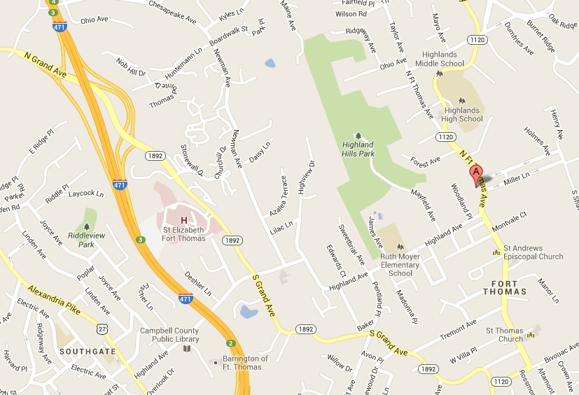Google Map 37 N Ft Thomas KY